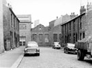 Walter Street looking towards High House Terrace, showing Hack Saw Ltd., Aven Works