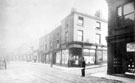 View: s20318 Nos. 61, Abraham Dean, tailor (right), 59, former Lawson's Cafe etc., West Bar and the junction with  North Church Street