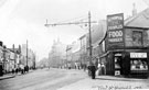 View: s20324 West Street from Fitzwilliam Street. Shops include No. 187 Samuel E. Thompson, grocer, No. 155 Robert Armstrong Yeates, tailor