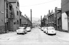West Don Street looking from Infirmary Road towards Penistone Road, showing No. 216, George IV public house (extreme left) and Phildelphia Schools (right)