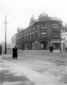 View: s20407 Nos. 210-238 West Street (Cavendish Buildings) and junction of Mappin Street. No. 210 Stephen Watt Smith and Sons, decorators, No. 218 Sheffield Billiards Halls Co. Ltd.