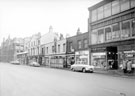 Nos. 141 - 171 West Street. Premises include Nos. 149/151 Mail Coach public house, Nos. 159/163 Lionel Darlow Ltd., sports shop, No. 167 Arthur Davy and Sons, No. 169 C.O. Birtles Ltd., radio dealers. Royal Hospital in background