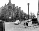 Western Road at junction with Springvale Road. Crookes Congregational Church on corner