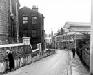 Port Mahon Baptist Church (extreme left), Watery Street looking towards International Twist Drill Co. Ltd and Meadow Street
