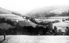 View: s20478 Towards Ladybower from fields at Ashopton, prior to construction of Ladybower Reservoir