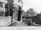 View: s20515 Derwent Hall and main gates. Demolished 1940's for construction of Ladybower Reservoir 	