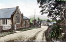 Methodist Chapel and Toll House, Sheffield to Glossop road, Ashopton, demolished in the 1940's to make way for construction of Ladybower Reservoir. Ashopton Inn, in background
