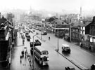 Elevated view of The Wicker taken from the Wicker Arches looking towards Lady's Bridge, showing businesses including Nos. 85 R. A. Roberts (Office Equipment) Ltd., 79 The Viaduct public house and Bentley Brothers (Sheffield) Ltd., motor car agents Elevated view of The Wicker taken from the Wicker Arches looking towards Lady's Bridge, showing businesses including Nos. 85 R. A. Roberts (Office Equipment) Ltd., 79 The Viaduct public house and Bentley Brothers (Sheffield) Ltd., motor car agents