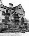 Derwent Hall and main gates. Demolished 1940's for construction of Ladybower Reservoir