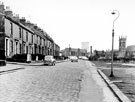 View: s20628 William Street from junction with Sunny Bank, St. Silas C. of E. Church, right