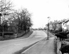 Windmill Lane looking towards the Flower Estate with the garden of St. Hilda's Vicarage and Firth Park Crescent (left)