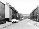 General view of Yarmouth Street from Dunlop Street looking towards Warden Street and Attercliffe Common Works