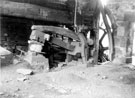 Early 18th Century Belly Helve Hammer and Breast-shot Waterwheel, Wortley Top Forge, Wortley Ironworks, Wortley, prior to restoration