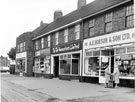 Nos. 149 fruitiers and florists, 151 J. and A. Savage, Spar grocers, 153 Top Turf Accountants Ltd., betting shop and 155 A.E. Hobson and Son Ltd., butchers, Hatfield House Lane