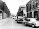Hawke Street from Brightside Lane showing the former River Don Inn (right) with English Steel Corporation, River Don Works either side