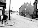 Heeley Green from Alexandra Road/Denmark Road junction. Entrance to Court 4, between houses on right