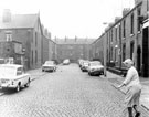 Hillsborough Place from Taplin Road looking towards the junction with Hillsborough Road (left) and Back to back housing on Holme Lane