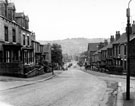 Hinde House Lane from the junction with Robey Street (left) and Bolsover Road East (right) looking towards Page Hall Road and Owler Lane