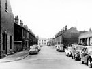 View: s20989 Edge of No. 61, Old Hall Road, Nos. 48, 46 etc. (left) and rear of Attercliffe Police Station, Nos. 37, 39 etc.(right), Howden Road looking towards the Employment Exchange, No. 51 Attercliffe Common