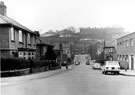 Huntingtower Road from junction with Tullibardine Road, looking towards Ecclesall Road. Ecclesall Laundry, right