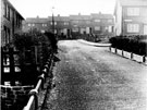 View: s21007 Nos. 1 and 3 (left), looking towards Nos. 2, 4, 6 etc.(right to left, centre), Hyacinth Close with No. 130, Daffodil Road (right), Flower Estate, High Wincobank