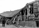 Demolition of temporary tuberculosis ward at Crimicar Lane Hospital.