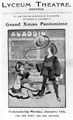 Poster for Lyceum Theatre advertising Dottridge and Longden's, 'Grand Xmas Pantomime, Aladdin'