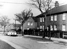 Nos. 25 - 21 (right to left), Lilac Road, Flower Estate, High Wincobank showing the junction with Jessamine Road