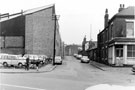 No. 2 Tinsley Hotel, Sheffield Road looking towards The Sheffield Hollow Drill Steel Co. Ltd., Carbrook Rolling Mills (right) and Edgar Allen and Co. Ltd., Lock House Road