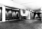 The foyer of the new Gaumont Cinema, Barker's Pool, formerly The Regent. Designed by W.E. Trent. Opened 26th December, 1927. Became the Gaumont in 1946 and was twinned by Rank in 1969 and tripled in 1979. Closed 7th November 1985.