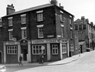 The Globe Inn, No. 54 Howard Street at junction of Arundel Street. Linked to the Globe Theatre. Herbert M. Slater Ltd., Venture Works, in background