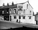 Brunswick Hotel (formerly the Brunswick Arms public house), No. 46 Grimesthorpe Road at the junction with Ditchingham Road looking towards Nos. 48 G. E. Judson, fruitier and florist and 50, 52
