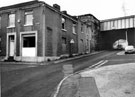 Wheatsheaf Inn, No. 2 Platt Street showing (right) the Woodside Lane Railway Bridge and junction with Wilson Street, Neepsend