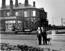 Plumpers Hotel, at the junction of Sheffield Road and Bawtry Road, Tinsley before demolition for construction of M1 Motorway, gentleman with the stick is Mr. H. Parker of Greasbrough Road