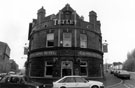 Norfolk Arms Hotel, Nos. 195 - 199 Carlisle Street, junction with Gower Street (right) and English Steel Corporation, Cyclops Works (extreme left)