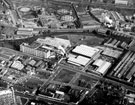 Aerial view of Neepsend showing Penistone Road, Samuel Osborn and Co., Mushet Tool Works, River Don, Neepsend Lane,