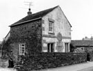 The old School Green Lane School, Fulwood. Built 1730. Originally consisted of one storey and a large room. Note the old built up doorway. Closed in 1792 when it became too small and a new school was built. It was converted into the Schoolmaster's ho