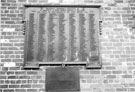 First and Second World War Memorial, Sanderson Brothers and Newbould, Attercliffe Steel Works, Newhall Road