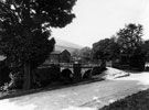 Derwent Packhorse Bridge, Derwent Village, now at Slippery Stones. Bridge End Farm in background