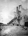 Winching the beam of the pumping engine 'Old Sal' into position, Nunnery Colliery Co. 'Old Sal' worked until 1933