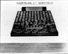 Manganese steel specimens produced by Hadfields Ltd., Sheffield