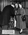View: s22588 Sir Harold West (President of the Sheffield Chamber of Commerce), being presented to Princess Margaret by the Lord Mayor, Alderman William Ernest Yorke at the Cutlers' Hall