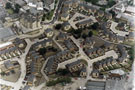 Broomhall, showing the new housing development with Springfield Junior and Infant School, Cavendish Street, top left, Domino Pub, bottom right. Headford Grove, left. Broom Walk and Broom Green, centre. Egerton Walk and Cavendish Court, right