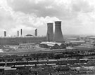 Blackburn Meadows Power Station from Blackburn with Goods Wagons in the foreground 	