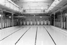 Interior of Attercliffe Road Swimming Baths looking towards the shallow end