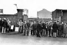 Steelworkers picketing Hadfields during the strike of 1980