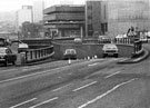 View: s23058 Furnival Square roundabout and underpass looking towards Furnival House and the multi storey car park
