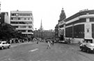 New Oxford House Offices and the Gaumont Cinema, Barkers Pool  looking towards Town Hall Square