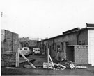 Back of temporary shops Nos. 180, Sharp's of Sheffield Ltd., fruiterer; 178 -168, at the bottom of The Moor viewed from Young Street