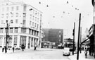 View: s23248 Marples Hotel, No. 4 Fitzalan Square from the junction with Haymarket and (foreground) High Street